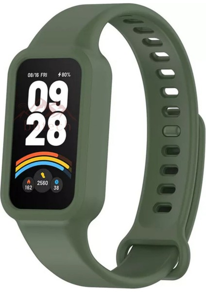 Xiaomi Smart Band 9 Active & Redmi Smart Band 3 Kasalı Silikon Kordon Mi 9 Active Mi Band 3