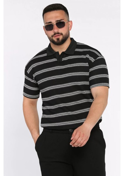 Polo Yaka Çizgili Erkek Tişört P-00017653