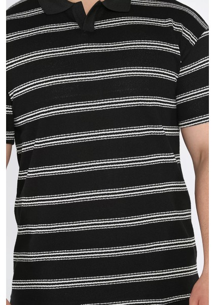 Polo Yaka Çizgili Erkek Tişört P-00017653 fırsatları