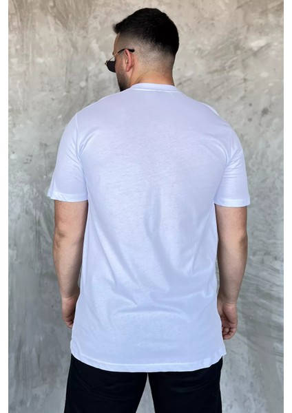 Erkek Bisiklet Yaka Baskılı Tişört P-00017395 modelleri