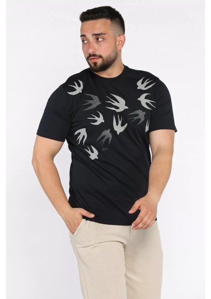 Erkek Bisiklet Yaka Baskılı Tişört P-00017395 fiyatları