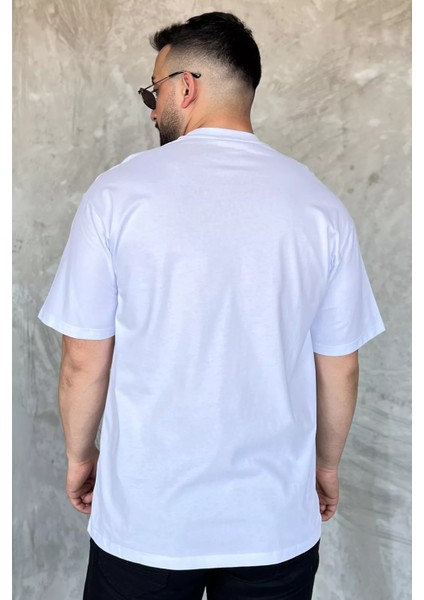Erkek Yaka Baskılı Oversize Tişört P-00017399 fiyatları