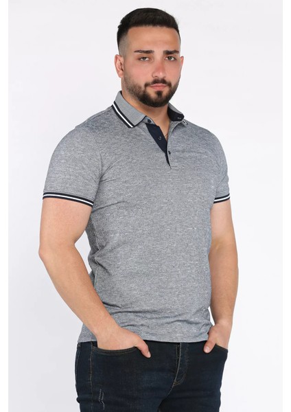 Yarım Düğmeli Polo Yaka Erkek Tişört P-00017401