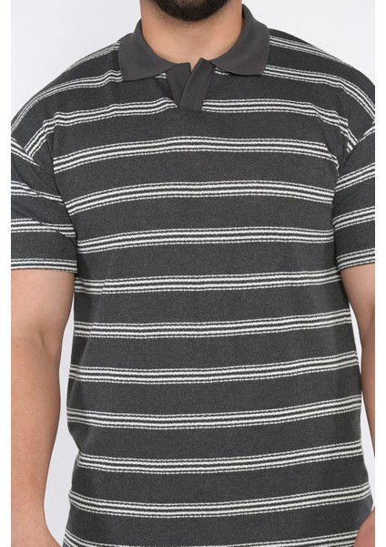 Polo Yaka Çizgili Erkek Tişört P-00017653 fırsatları