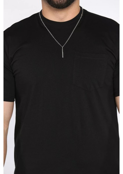 Aksesuarlı Cepli Erkek Tişört P-00017398 fırsatları