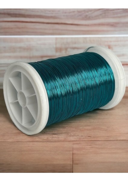 0.30MM ( 100GR -150M) Bakır Üstü Gümüş Kaplı Koyu Turkuaz Renkli Filografi Teli modelleri