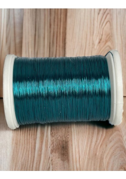 0.30MM ( 100GR -150M) Bakır Üstü Gümüş Kaplı Koyu Turkuaz Renkli Filografi Teli fırsatları