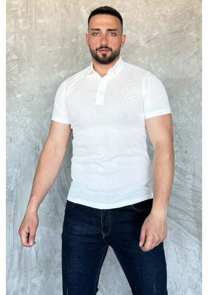 Yarım Düğmeli Polo Yaka Erkek Tişört P-00017401