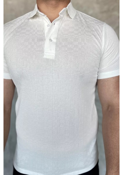 Yarım Düğmeli Polo Yaka Erkek Tişört P-00017401 fırsatları