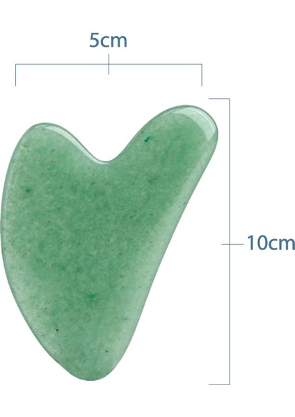 Yeşil Aventurin Taşı Kalp Gua Sha Yüz Masaj Aleti Doğal ve Sertifikalı fiyatları
