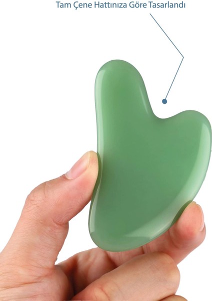Yeşil Aventurin Taşı Kalp Gua Sha Yüz Masaj Aleti Doğal ve Sertifikalı fırsatları