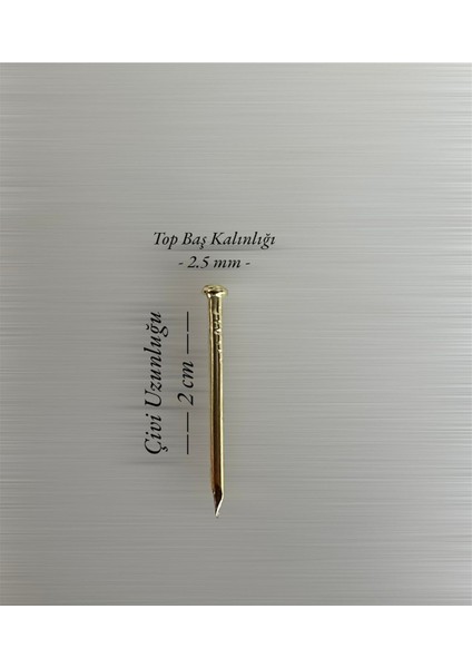 Altın Sarısı Renkli Top Baş 250GRAM Filografi Çivisi