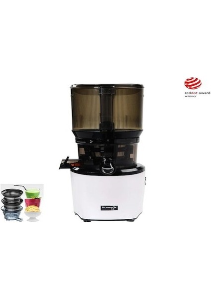 AUTO10 Hands-Free Yavaş Sıkım Slow Juicer Meyve Sıkacağı Beyaz