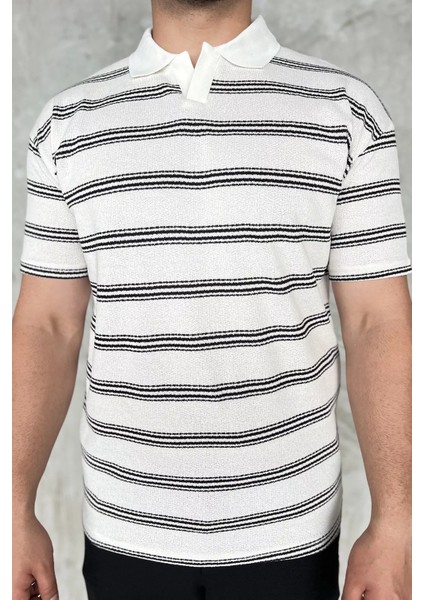 Polo Yaka Çizgili Erkek Tişört P-00017653 fırsatları