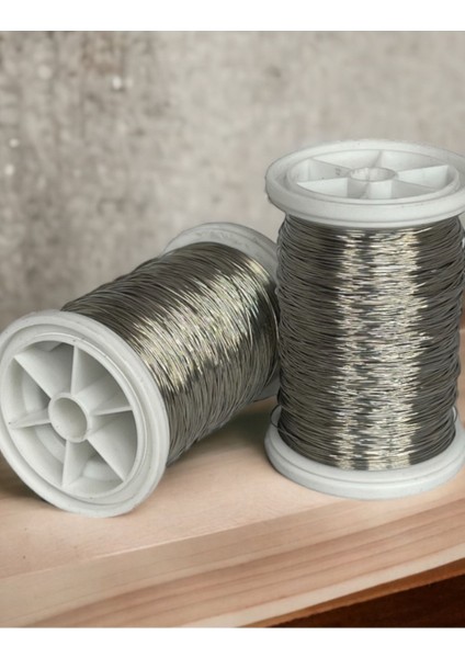 0.30MM (100GR-150M)KOYU Gümüş Renkli Bakır Filografi Teli