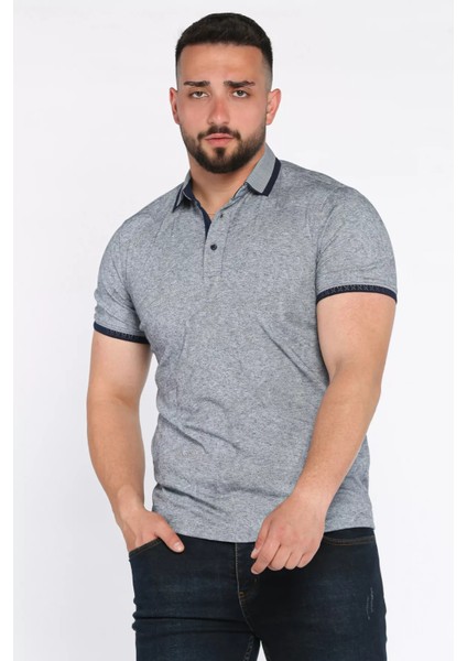 Polo Yaka Erkek Yarım Düğmeli Tişört P-00017402