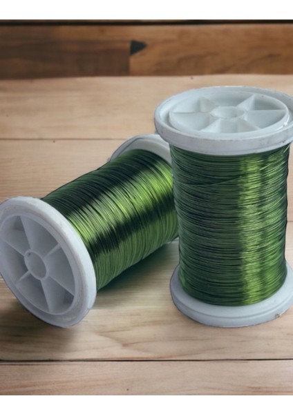 0.30 mm ( 100GR- 150M) Yeşil Renkli Bakır Filografi Teli