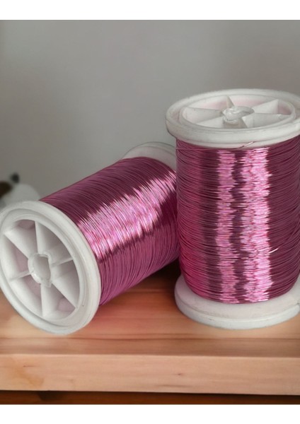 0.30MM ( 100GR -150M) Bakır Üstü Gümüş Kaplı Eflatun Renkli Filografi Teli