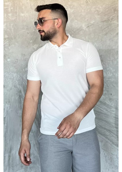 Erkek Polo Yaka Yarım Düğmeli Tişört P-00017394 fiyatları