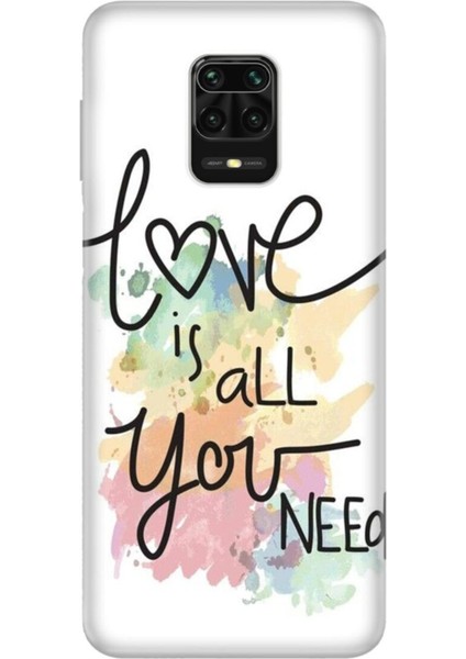 Xiaomi Redmi Note 9 Pro Kılıf Desenli Resimli Hd Silikon Telefon Kabı Kapak - Love Is All