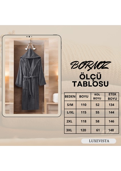 Mira Antrasit Kapüşonlu Bornoz modelleri