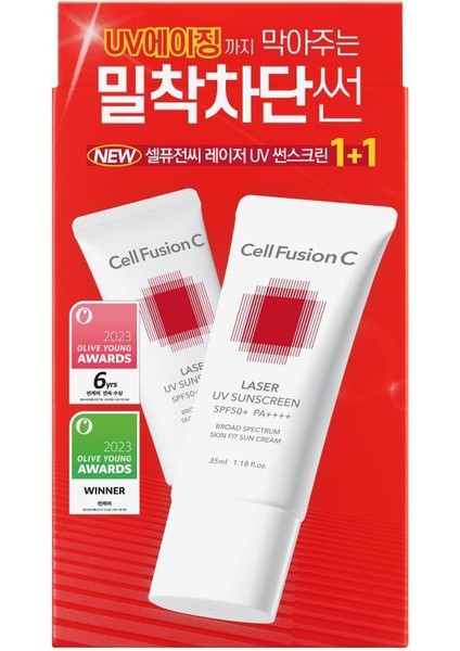 Laser Yüksek Koruyucu Spf 50 + Güneş Kremi 35 ml 2 Adet