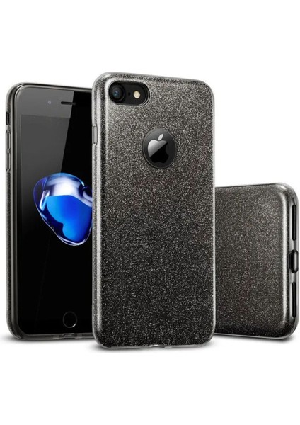 Apple Iphone 7 Plus / Iphone 8 Plus Kılıf Parlak Simli Muhteşem Görünüm, Sert ve Dayanıklı