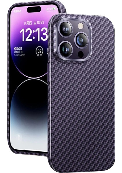 Iphone 14 Pro Kılıf Metalik Karbon Kapak - Mor Svlrs fiyatları