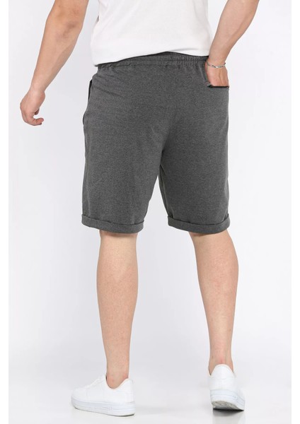 Erkek Bel Lastikli Cep Fermuarlı Duble Paça Şort P-00017280 modelleri