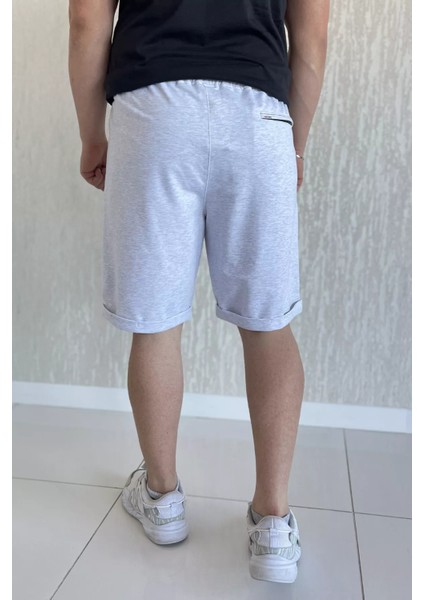 Erkek Bel Lastikli Cep Fermuarlı Duble Paça Şort P-00017280 modelleri