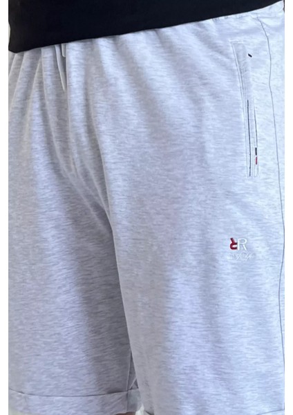 Erkek Bel Lastikli Cep Fermuarlı Duble Paça Şort P-00017280 fırsatları