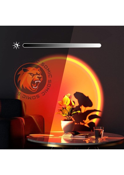 Gün Batımı Projektör Uzaktan Kumandalı, Sunset Lamba 16 Renk Gece Lambası 360 ° Fotoğraf Çekim Işığı modelleri