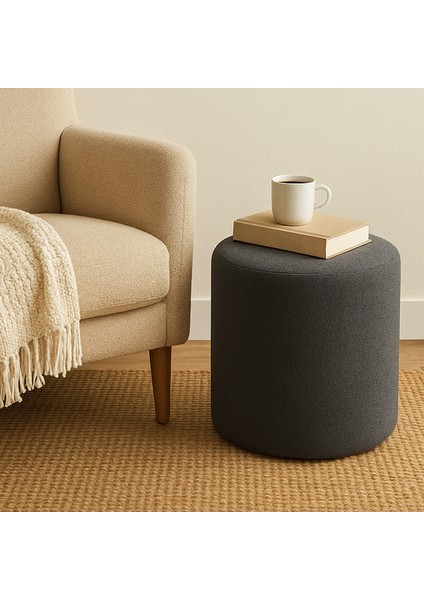 Lines Teddy Kumaş Gri Puf modelleri