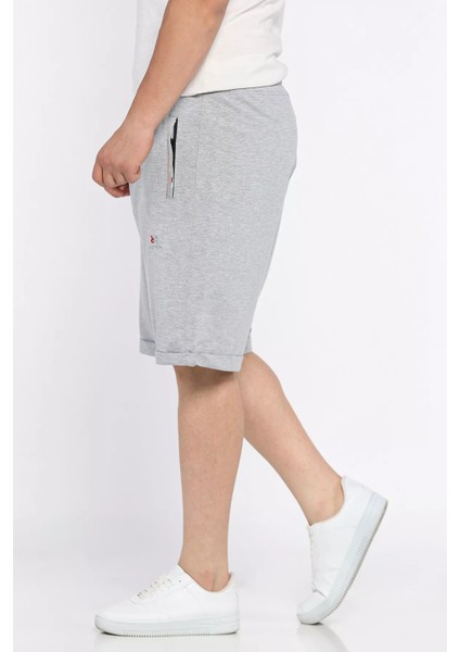 Erkek Bel Lastikli Cep Fermuarlı Duble Paça Şort P-00017280 fiyatları