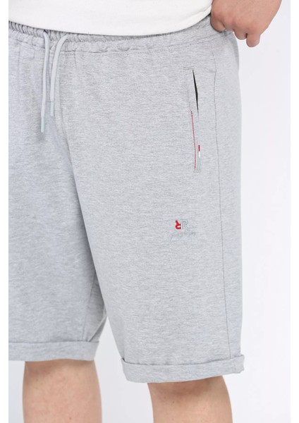 Erkek Bel Lastikli Cep Fermuarlı Duble Paça Şort P-00017280 fırsatları