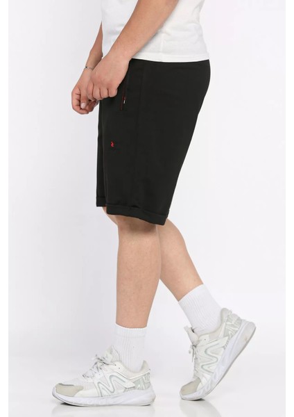 Erkek Bel Lastikli Cep Fermuarlı Duble Paça Şort P-00017280 fiyatları