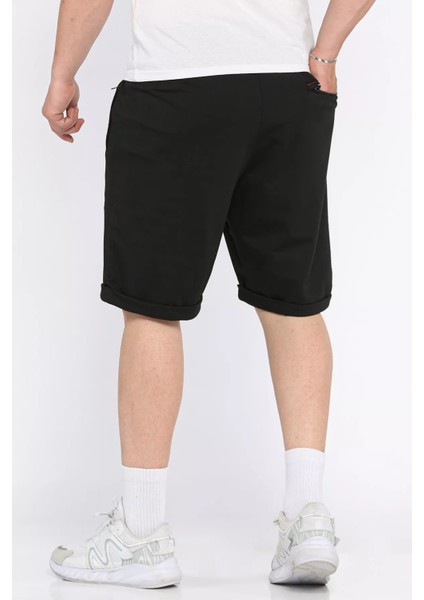 Erkek Bel Lastikli Cep Fermuarlı Duble Paça Şort P-00017280 modelleri