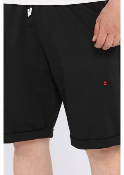 Erkek Bel Lastikli Cep Fermuarlı Duble Paça Şort P-00017280 fırsatları