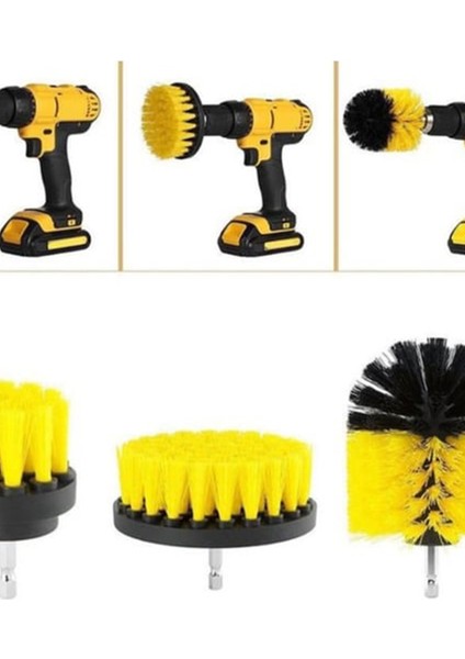 Matkap Ucuna Takılan 3'lü Fırça Temizlik Seti Jant Temizleme Fırçası fırsatları