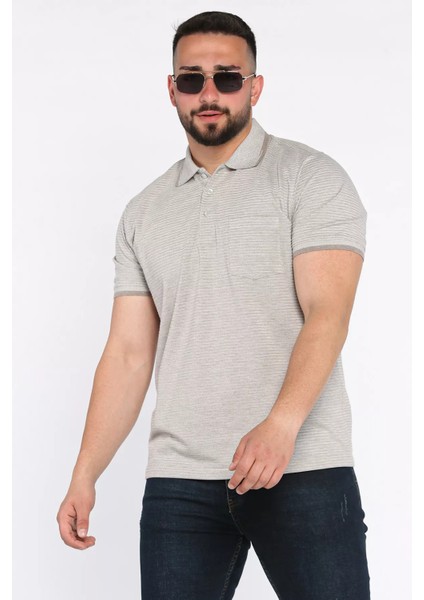 Erkek Polo Yaka Yarım Düğmeli Cepli Tişört P-00015988 fiyatları