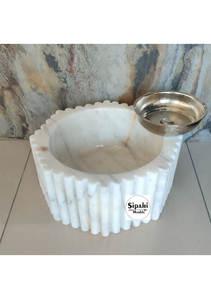 Muğla Beyaz Fitilli Yuvarlak Kurna