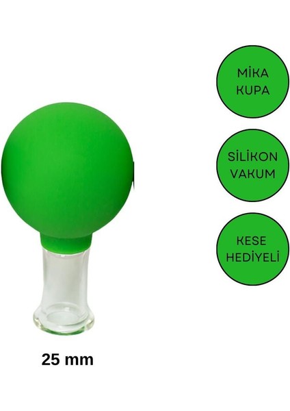 Yeşil Silikon Masaj Kupası, Yüz ve Boyun Için, Vakumlu, Rahat Kullanım