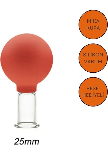 Turuncu Silikon Masaj Kupası, Yüz ve Boyun Için, No:2