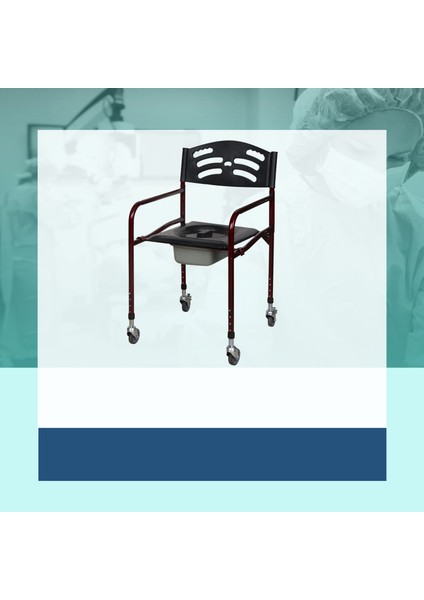 RKL3210 Katlanır Klozetli Sandalye Tekerlekli