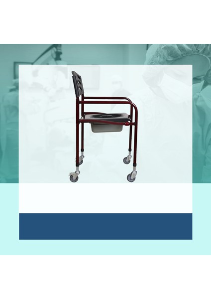 RKL3210 Katlanır Klozetli Sandalye Tekerlekli