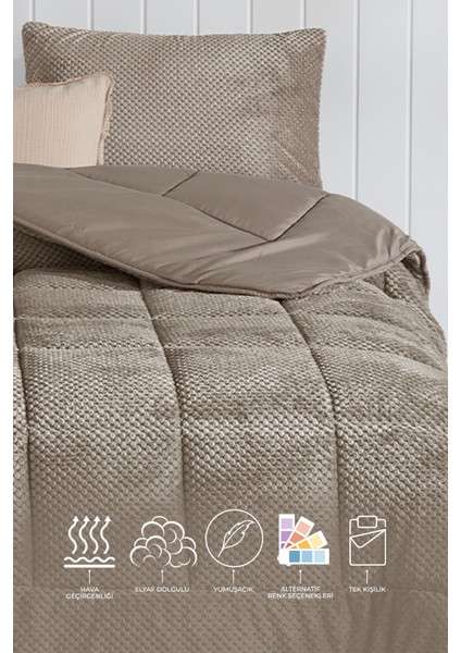 Luis Comfort Set Tek Kişilik (155X215 Cm) Vizon