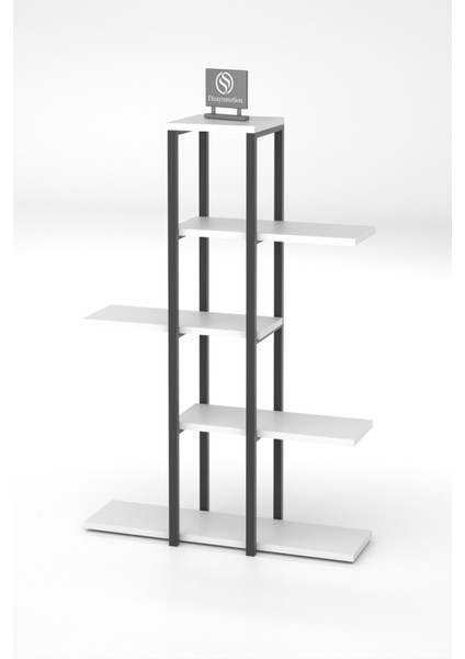 Zigzag Tasarımlı 3 Raflı Dekoratif Çiçeklik 110 cm Beyaz fırsatları