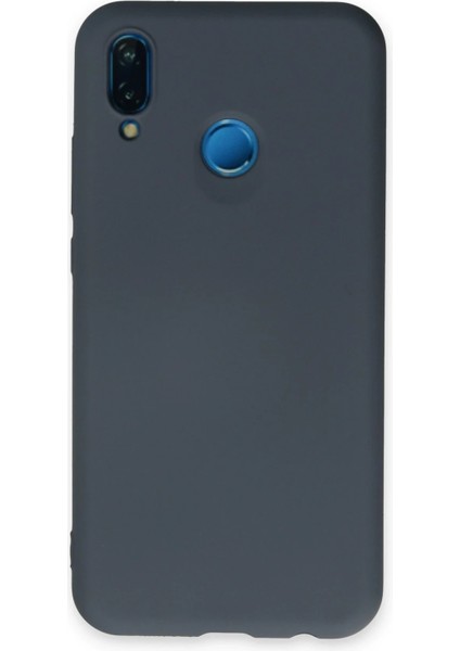 Huawei P20 Lite Kılıf Nano Içi Kadife Silikon - Gri Svlrs