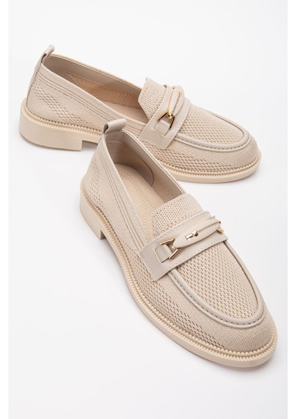 Stony Kadın Bej Günlük Ortopedik Zincir Detaylı Babet fiyatları