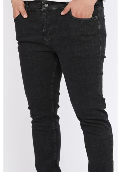 Fermuarlı Erkek Slim Fit Jean Kot Pantolon P-00015857 fırsatları